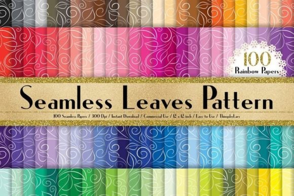 Download Seamless Leaves Pattern Papers - Premium Resources