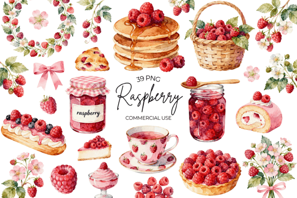 Download Watercolor Raspberry Clipart Summer - Berry Collection