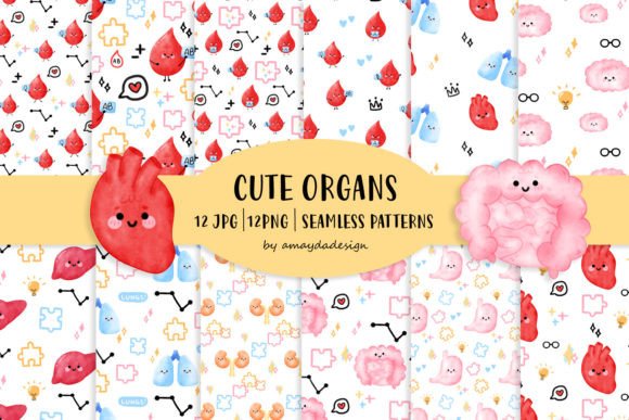 Download Cute Organ Patterns, Organ Digital Paper - Premium Resources