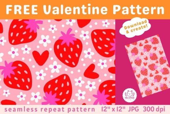 Download FREE Pink Strawberry Seamless Pattern - Berry Collection
