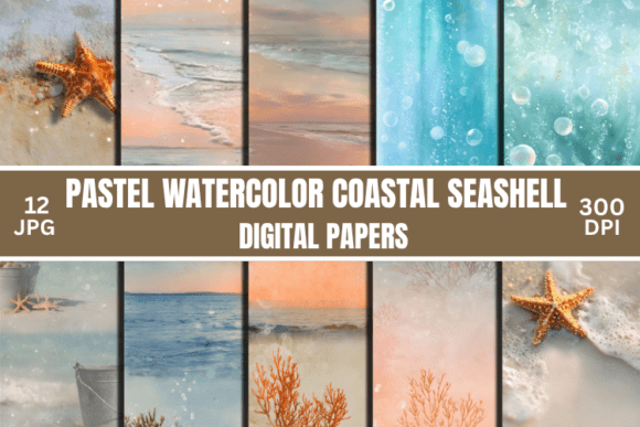 Download Pastel Seashell Pattern Background Paper - Background paper Collection