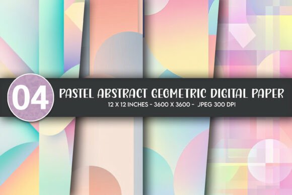 Download Pastel Abstract Geometric Digital Paper - Premium Resources