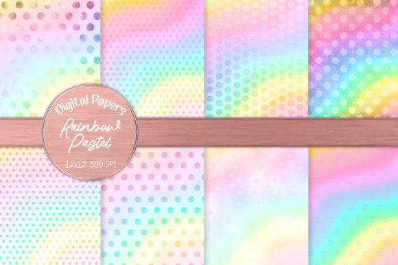 Download Metallic Pastel Rainbow Polka Dot Design - Dot design Collection