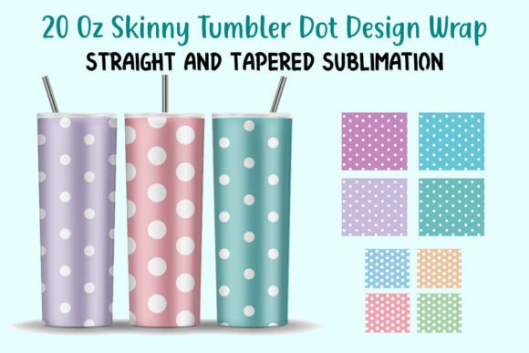 Download 20 Oz Skinny Tumbler Dot Design Wrap - Dot design Collection